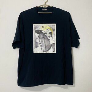 Laruy Puerto Rico Men's T-Shirt Roberto Clemente Graphic Print Black Size 6XLT